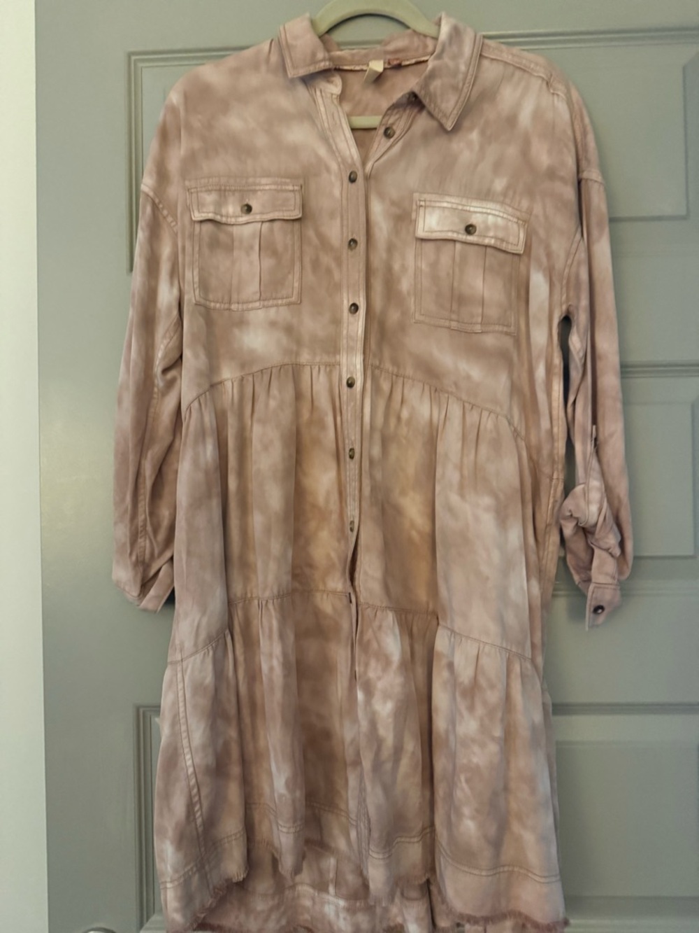 Pilcro Dusty Rose Button-Front Shirt